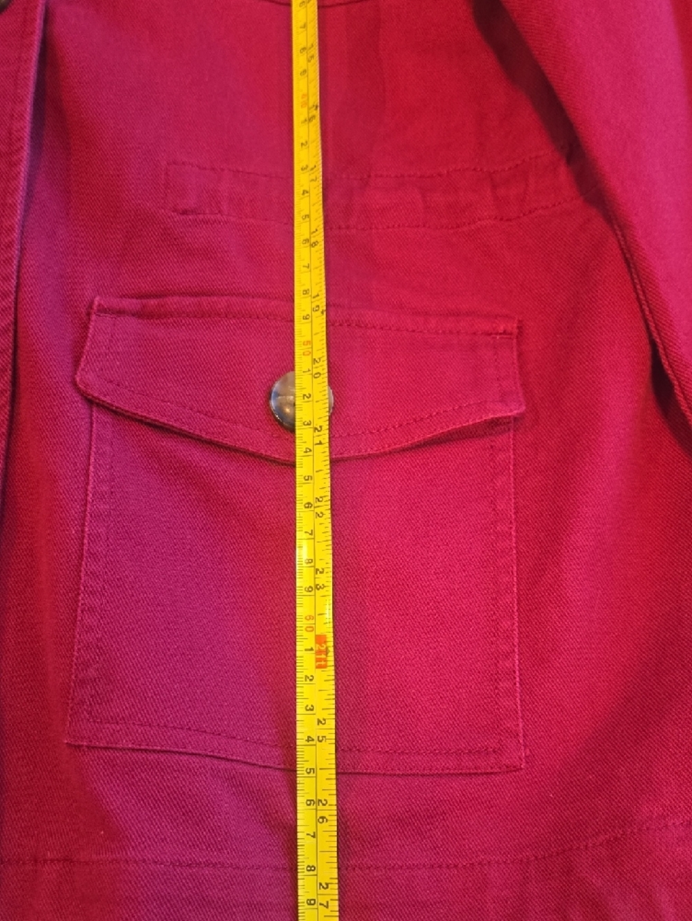 LOFT Red Utility Jacket with Button-Flap Pockets - Picture 6 of 7
